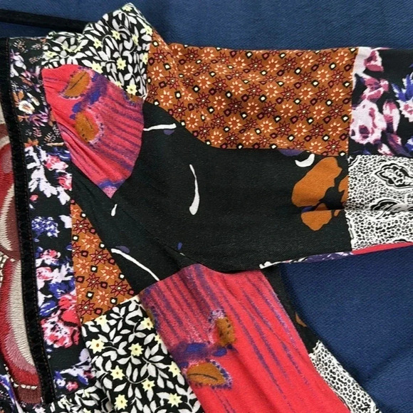Anthropologie One September Arcata Patchwork Dress size XS gypsy old world dress - Picture 8 of 9